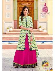 Festive wear Printed Kurti with skirt 