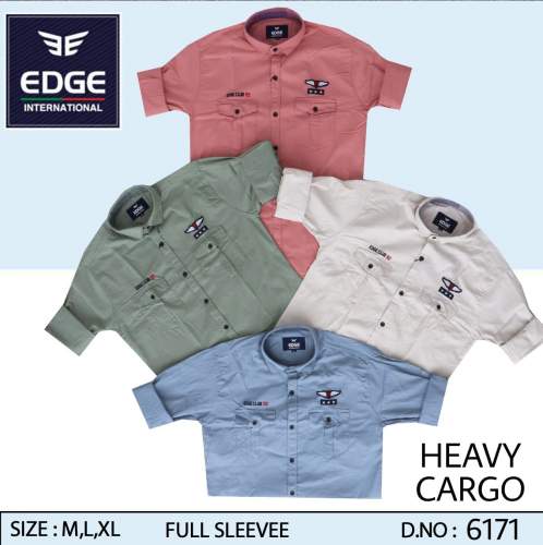 Plain Cotton Cargo Pocket Shirt