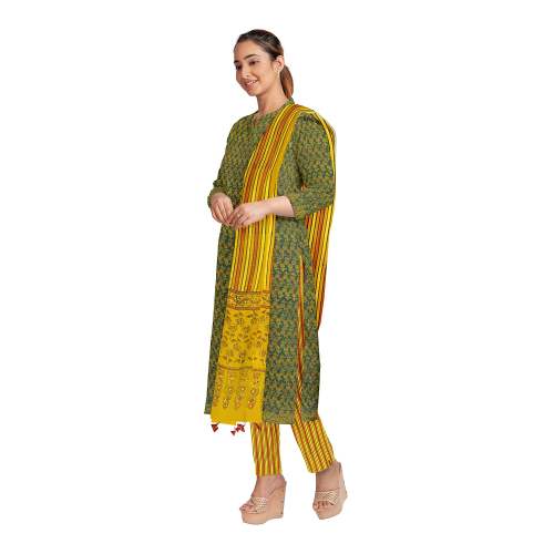 Trendy Ajrakh Dress Material At Wholesale Rate 