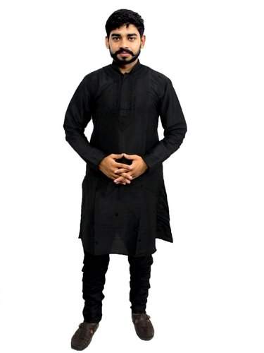 Mens Silk Kurta Pajama Set by ADR Chikan