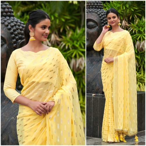 Gorgette saree 