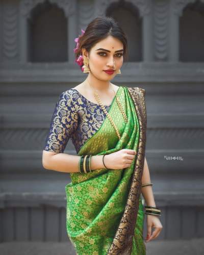 Midastra Lichi Silk Saree