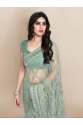 TRANDY NET SAREE WITH ALL OVER EMBROIDERED thumb 1