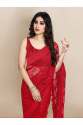 TRANDY NET SAREE WITH ALL OVER EMBROIDERED thumb 3