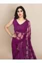 TRANDY NET SAREE WITH ALL OVER EMBROIDERED thumb 4