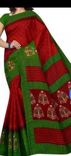 Fancy Cotton Printed Saree From Rajkot by Dwarkadhish Trading Co