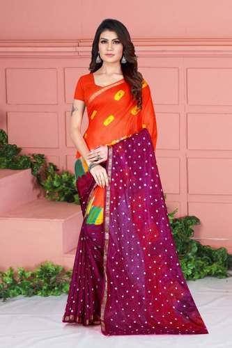 Marwadi Style Casaul Bandhani Silk Saree by Dwarkadhish Trading Co
