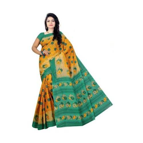 Regular Wear Cotton Printed Saree by Dwarkadhish Trading Co