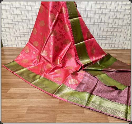 Banarasi Alfee Zari Tanchui  Soft Silk Saree