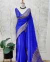 Banarasi Dybel Warm Very Soft Silk Saree All over body zari booti weaving ! Soft Zari & Soft fabric thumb 9