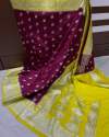 Banarasi Handloom Khaddi Semi Georgette Silk Saree thumb 1