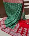 Banarasi Handloom Khaddi Semi Georgette Silk Saree thumb 2