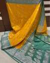 Banarasi Handloom Khaddi Semi Georgette Silk Saree thumb 7