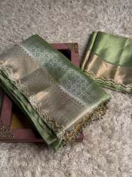 Banarasi Kanjivaram bridal katan Tissue Silk Saree