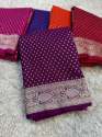 Banarasi Khaddi  Katan Georgette beautiful Soft Silk Saree  thumb 7