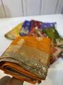 Banarasi Tissue Crush lace Work Boota Soft Silk Saree thumb 5
