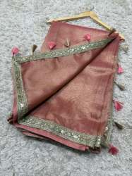 Banarasi Tissue Silk Saree with Heavy Lace Work
