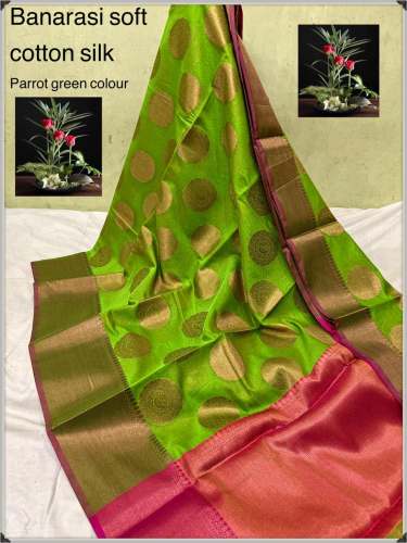 Banarsi Gola Boota Monika Cotton Silk Saree 