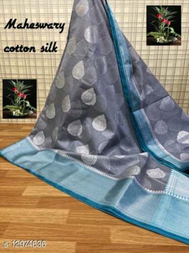 Banarsi Gola Paan Boota Monika Cotton Silk Saree 