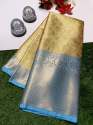 Contrast look Banarasi Tissue Silk Saree thumb 3