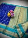 Handloom Banarasi khaddi Katan Georgette Silk Saree thumb 10