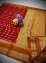 Handloom Banarasi khaddi Katan Georgette Silk Saree thumb 9