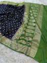 Handloom Banarasi Mashru Khaddi Katan Silk Saree thumb 13