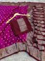 Handloom Banarasi Mashru Khaddi Katan Silk Saree thumb 3