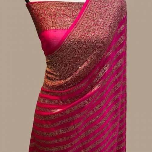 Handloom Pure khaddi Georgette Soft Silk Saree