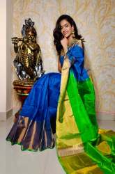 Latest Semi Georgette Banarasi Soft Silk Saree 