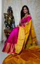 Latest Semi Georgette Banarasi Soft Silk Saree  thumb 3