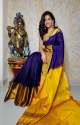 Latest Semi Georgette Banarasi Soft Silk Saree  thumb 5
