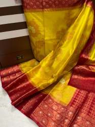 Meena Weaving Flowers Banarasi Silk Saree