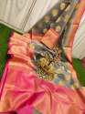 Party wear Banarasi Kora Boota Silk Saree  thumb 1