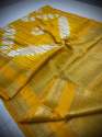 Shibori Handloom Banarasi khaddi Katan Georgette Silk Saree thumb 5