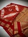 Shibori Handloom Banarasi khaddi Katan Georgette Silk Saree thumb 6