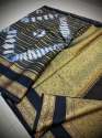 Shibori Handloom Banarasi khaddi Katan Georgette Silk Saree thumb 9