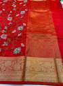 Soft Kora Banarasi Silk Saree with Tassels