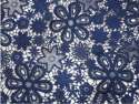 Navy Blue Lace Fabric