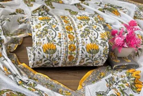 Embroidered Cotton Printed Dress Material set 