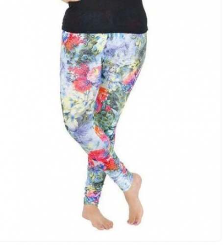 Ladies Floral Print Casual Wear Legging by Ad Arcade