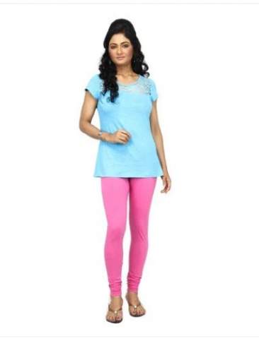 Pink Mid Waist Plain Churidar Legging, Casual Wear, Skin Fit at Rs 360 in  Chennai