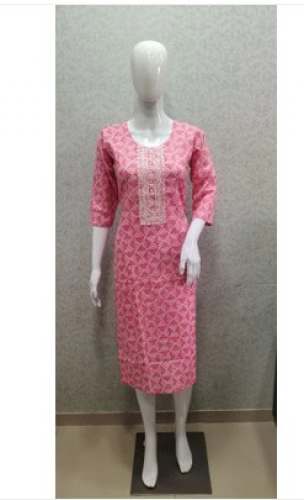Fancy Cambric Printed Cotton Kurti