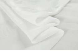 Plain White Viscose Georgette Fabric