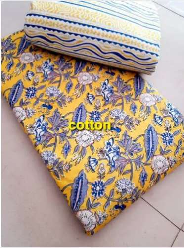 Multicolor Cotton Designer Fabric Block Printed, GSM: 50-100