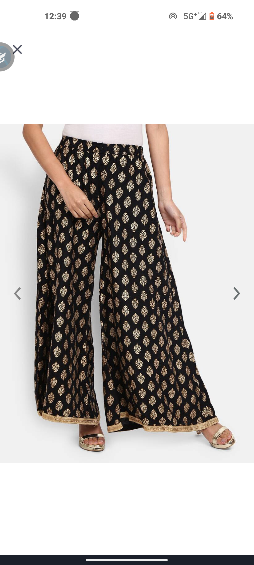 black rayon wide leg Palazzo 