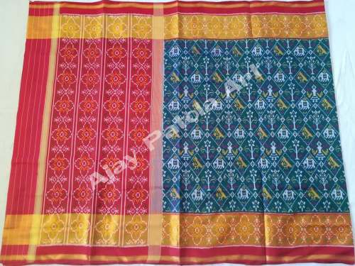 Single Ikat Patola Saree by Ajay Patola Art