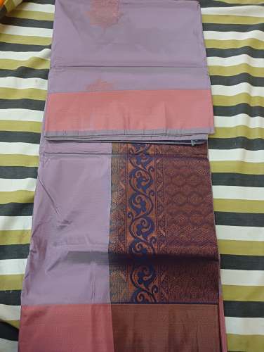 BORDER LESS COPPER JARI by Sachin Textiles