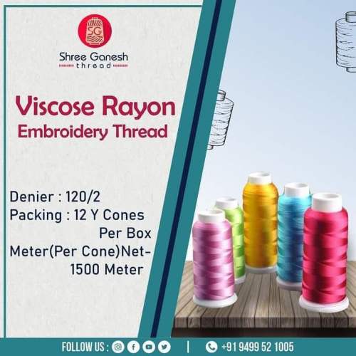 120/2 viscose embroidery yarn 