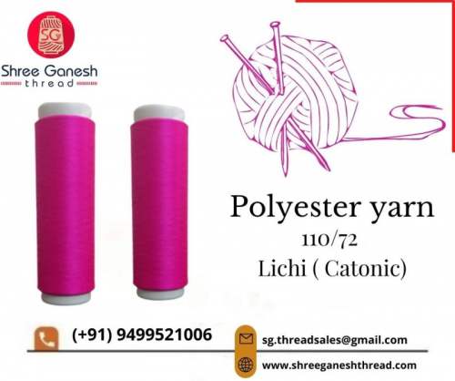 polyester dyed  ( lichi  ) yarn 